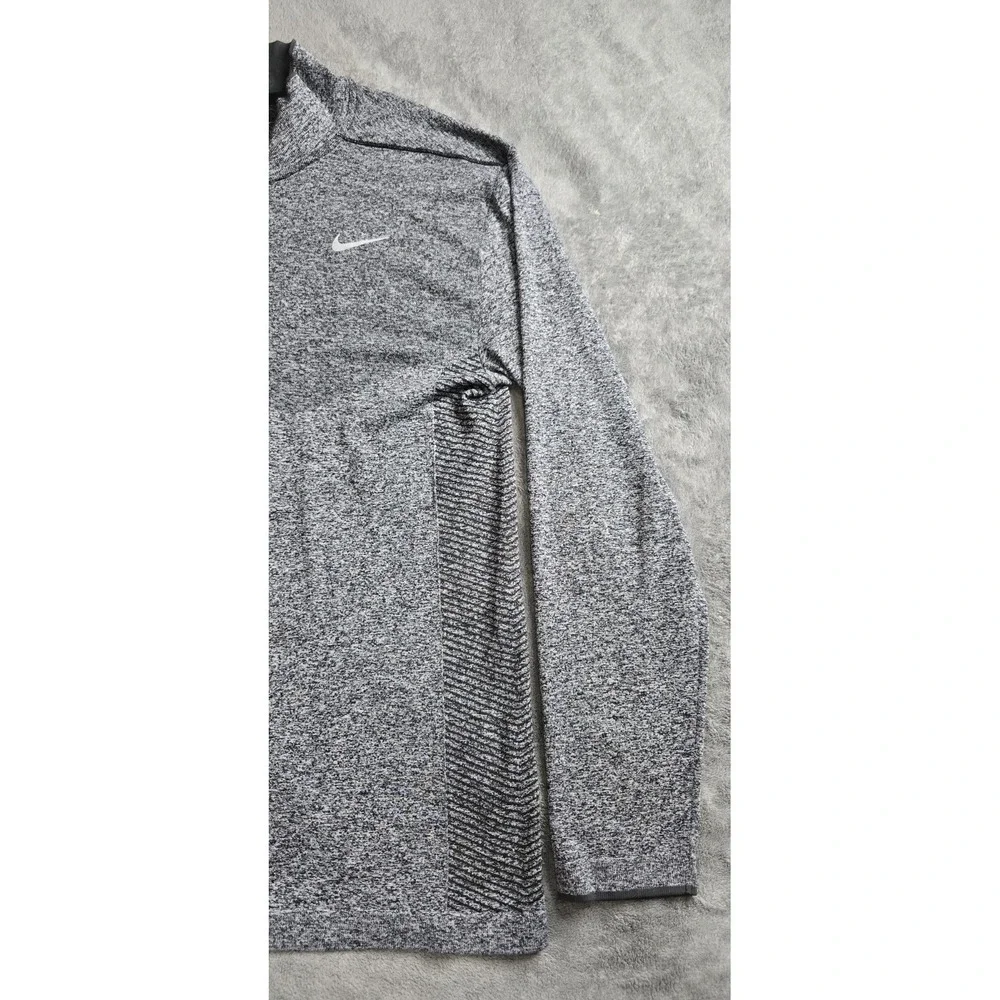 Nike Golf Dri Fit Shirt Mens XL Grey Modern Fit Long Sleeve Performance Stretch